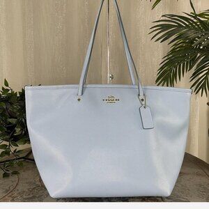 Coach City Tote in pale blue crossgrain leather CoachTote